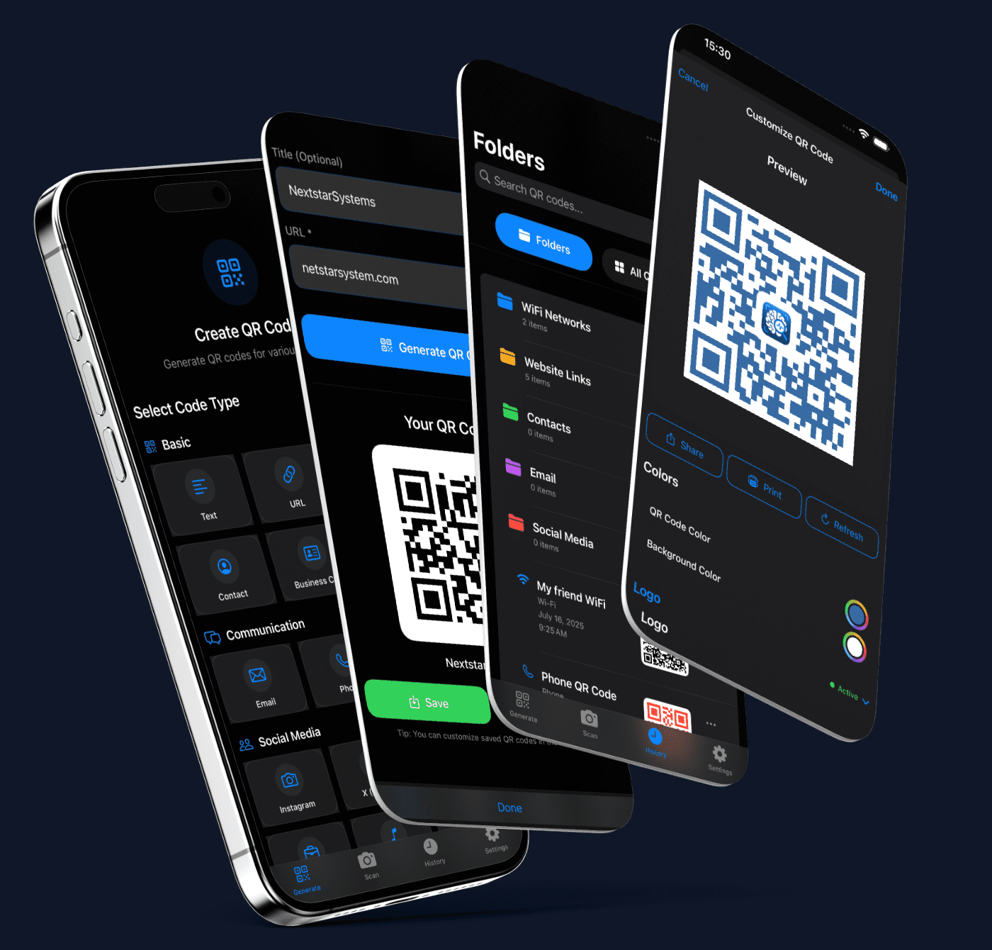 A collection of mobile app screens showcasing different features and functionalities.