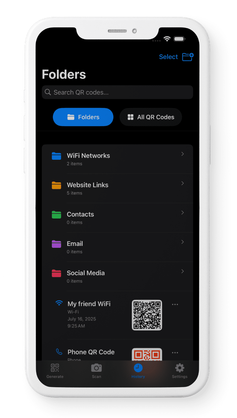 A smartphone screen displaying the settings menu of the Futera mobile app. Various options are listed.